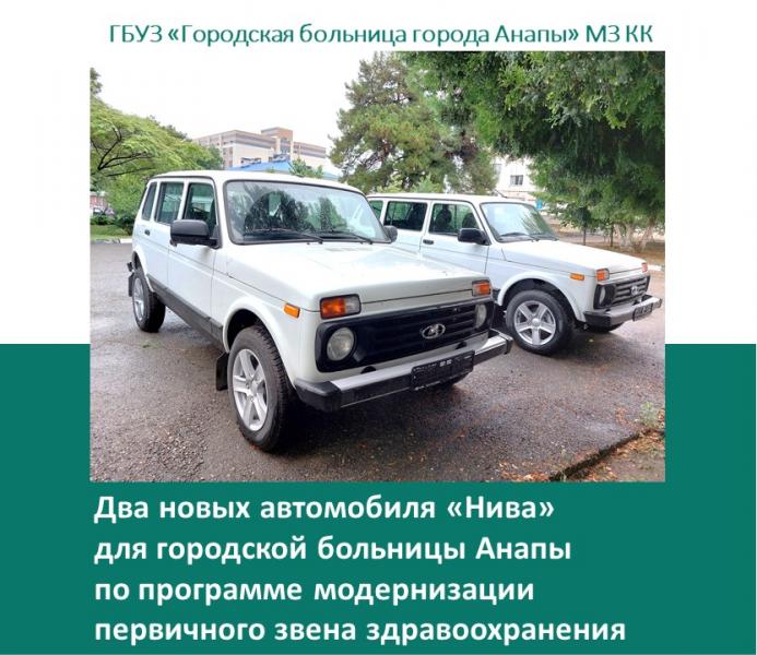 В Анапу поставлены автомобили по программе «Модернизация первичного звена здравоохранения»