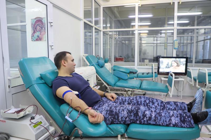 В Рязани росгвардейцы в очередной раз стали донорами крови
