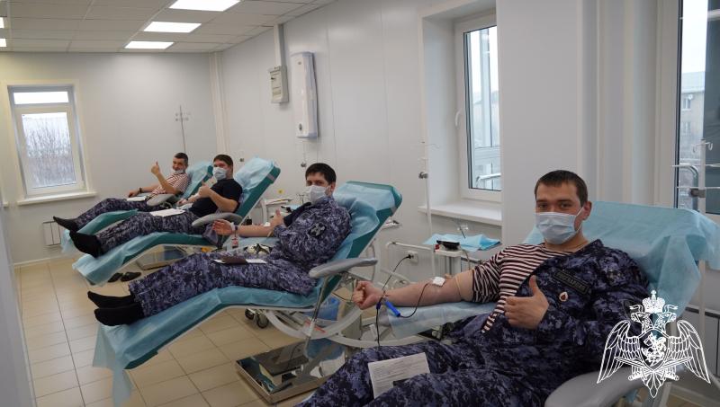 В Саратове росгвардейцы приняли участие в донорской акции