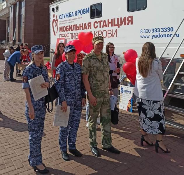 В Мордовии росгвардейцы присоединились к донорскому марафону